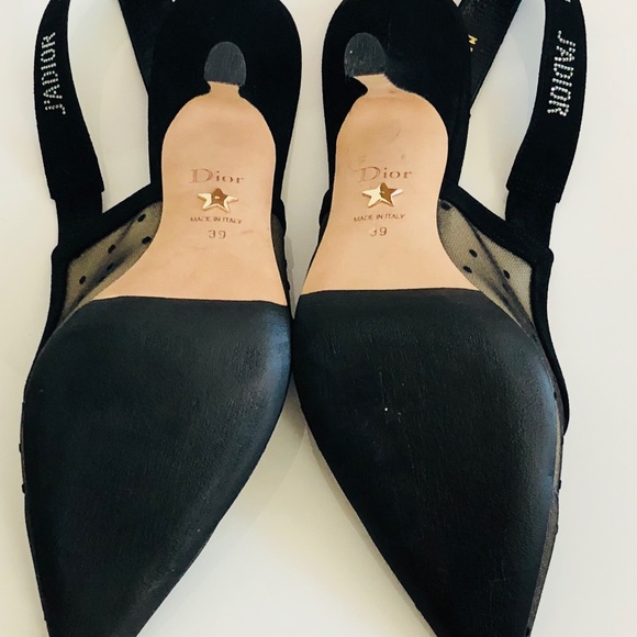 J'ADIOR SLINGBACK NUDE BLACK SWISS W/ RHINESTONES - Picture 8 of 8